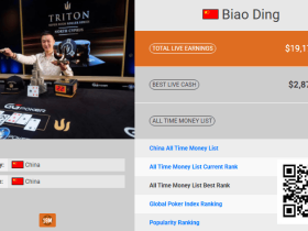 【EV扑克】半年内中国第一即将易主!丁彪超越臧书奴已成定局!