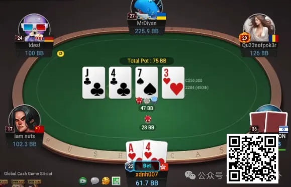 【WPT扑克】牌局分析：底对cbet/3bet再现江湖