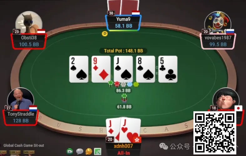 【APL扑克】牌局分析：顶set翻牌3bet，转牌出花