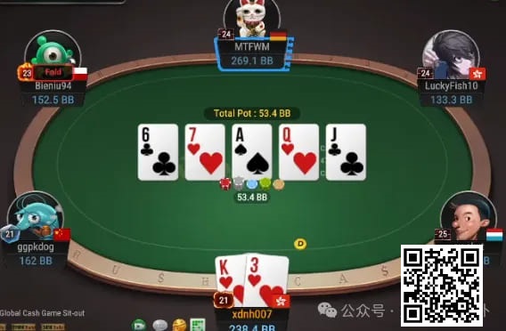 牌局分析：超酷的3倍超池allin bluff