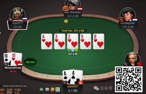 【小鱼Poker】牌局分析：4Bet底池，顶set，清一色flop