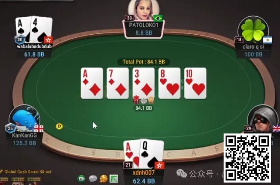 【EV 扑克】牌局分析：3bet 底池，清一色 flop，顶对要不要 stab？