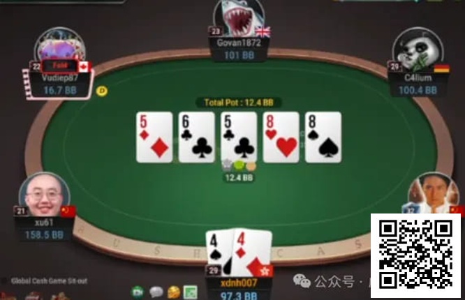 【小鱼Poker】牌局分析：抓鸡牌被两对淹了怎么办