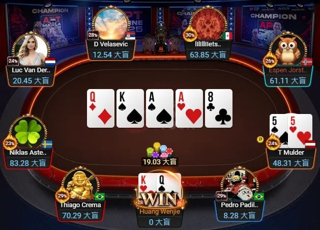 【EV扑克】APT线上亚巡赛|开幕战盛况空前,黄文杰夺#2巨星挑战赛第八名!