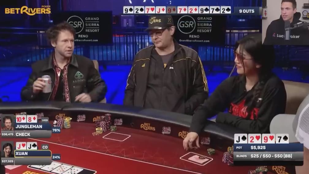 【EV扑克】翻前3bet和4bet尺寸有猫腻,野人精准读牌打击刘璇,看似戏谑的牌局对话暗藏深意【Polk解析】