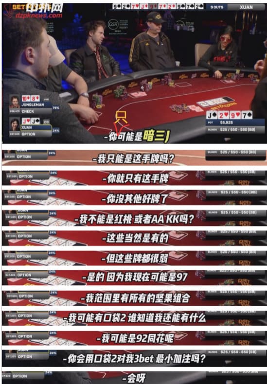 【EV扑克】翻前3bet和4bet尺寸有猫腻,野人精准读牌打击刘璇,看似戏谑的牌局对话暗藏深意【Polk解析】