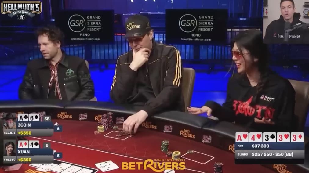 【EV扑克】翻前3bet和4bet尺寸有猫腻,野人精准读牌打击刘璇,看似戏谑的牌局对话暗藏深意【Polk解析】