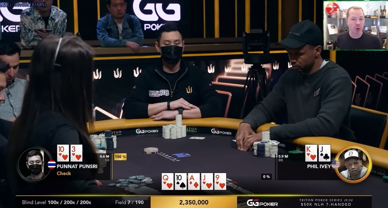 【EV扑克】Ivey痛苦思考9分钟后,做出99.99%牌手会做的决策,他不再超神了吗?【牌局解析】