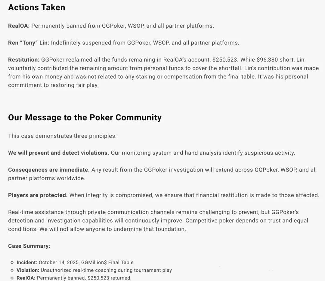 【EV扑克】被“无限期禁赛”的中国明星选手Ren Lin,仅7周后就重返WSOP